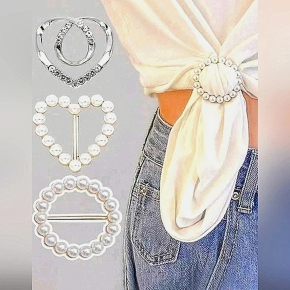 8 Pack T-Shirt Knot Clip Ring - Shirt Buckles - Scarf Clip Buckle - Picture 4 of 7